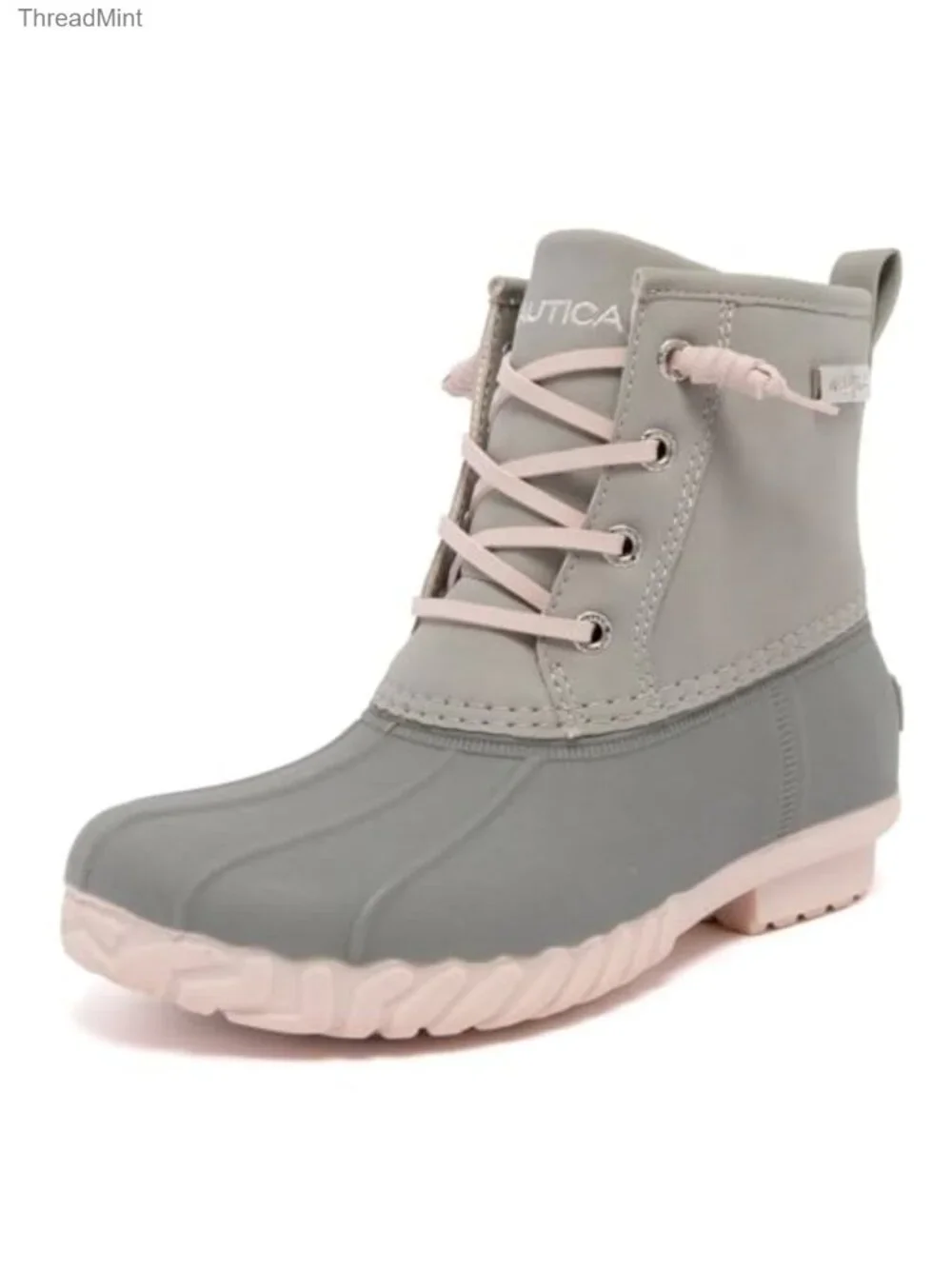Girls Waterproof Insulated Snow Boots Mid-Calf Round Toe Side Zip